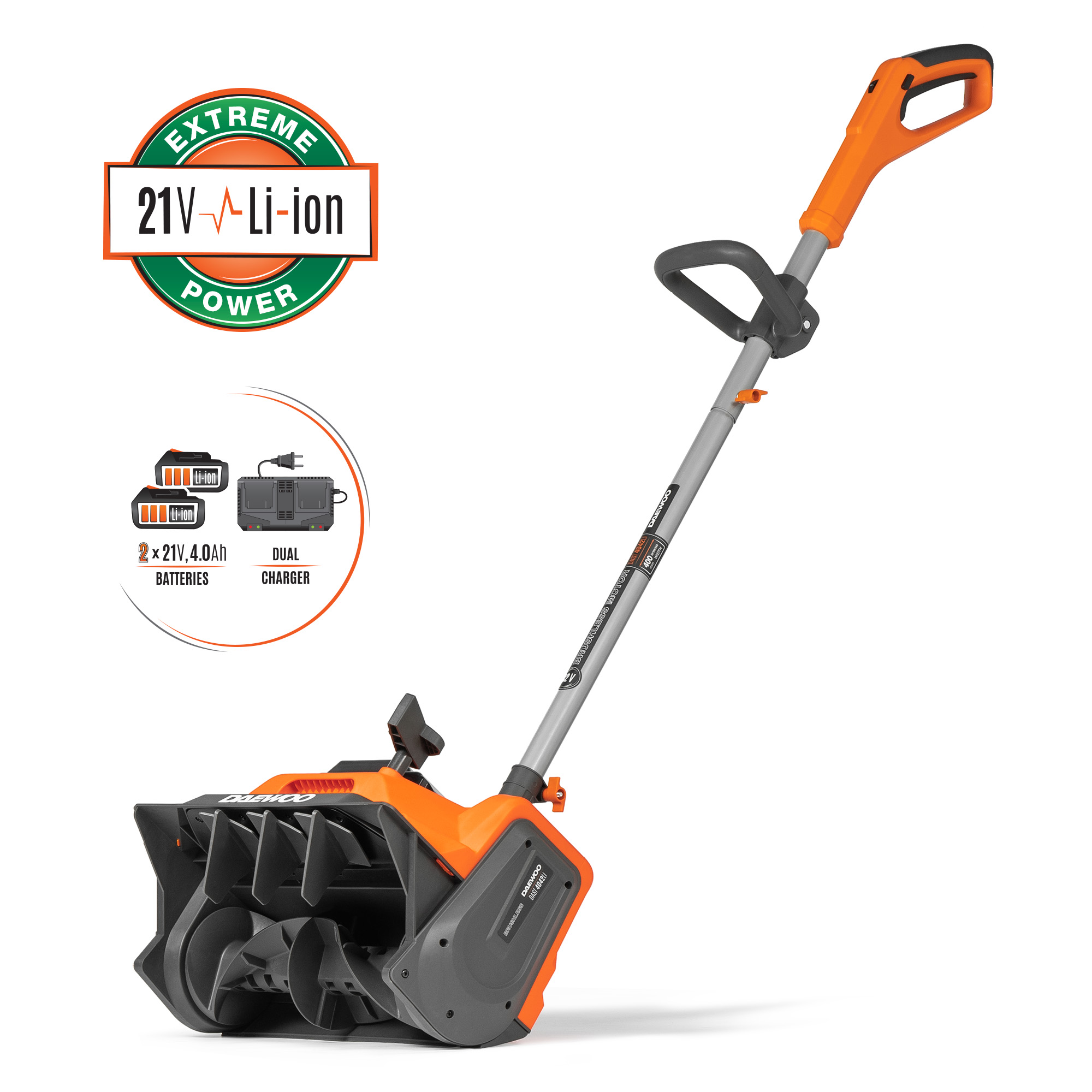 The snowplow is rechargeable DAEWOO DAST 4042Li Set