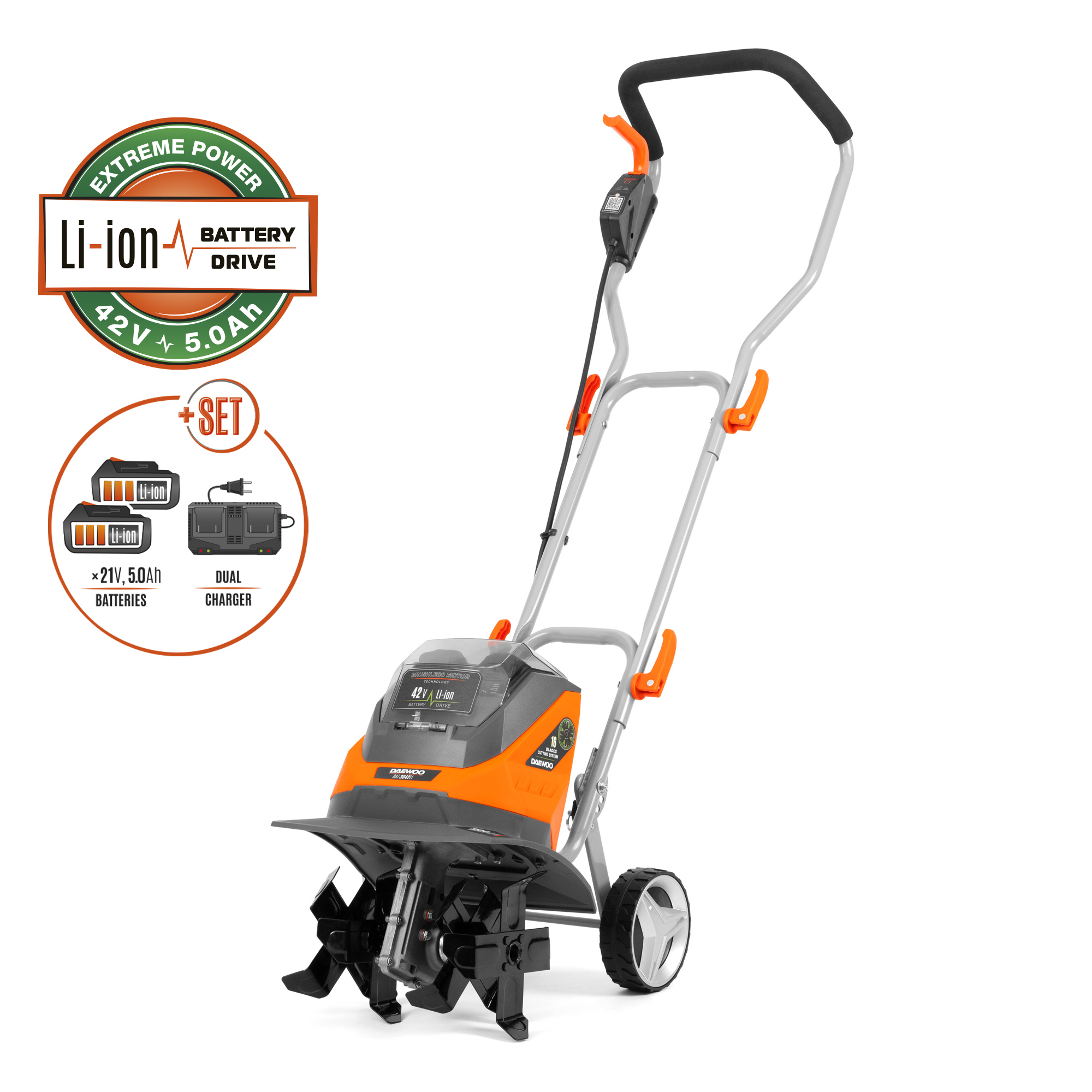 Battery tiller DAEWOO DAT 3042Li SET