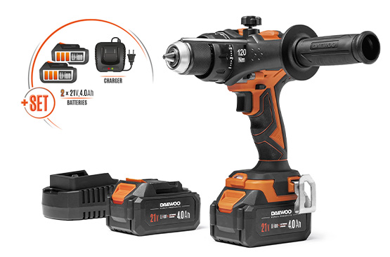 Akumuliatorinis gręžtuvas DAEWOO DAA 6521Li SET